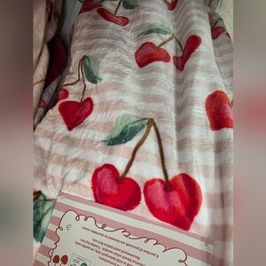 Cherry Hearts Blanket-NWT